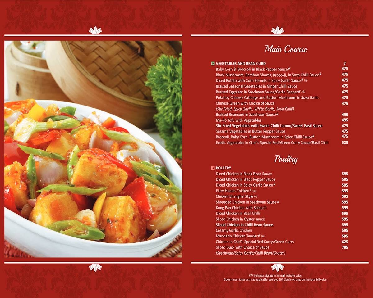 Mandarin Trail menu