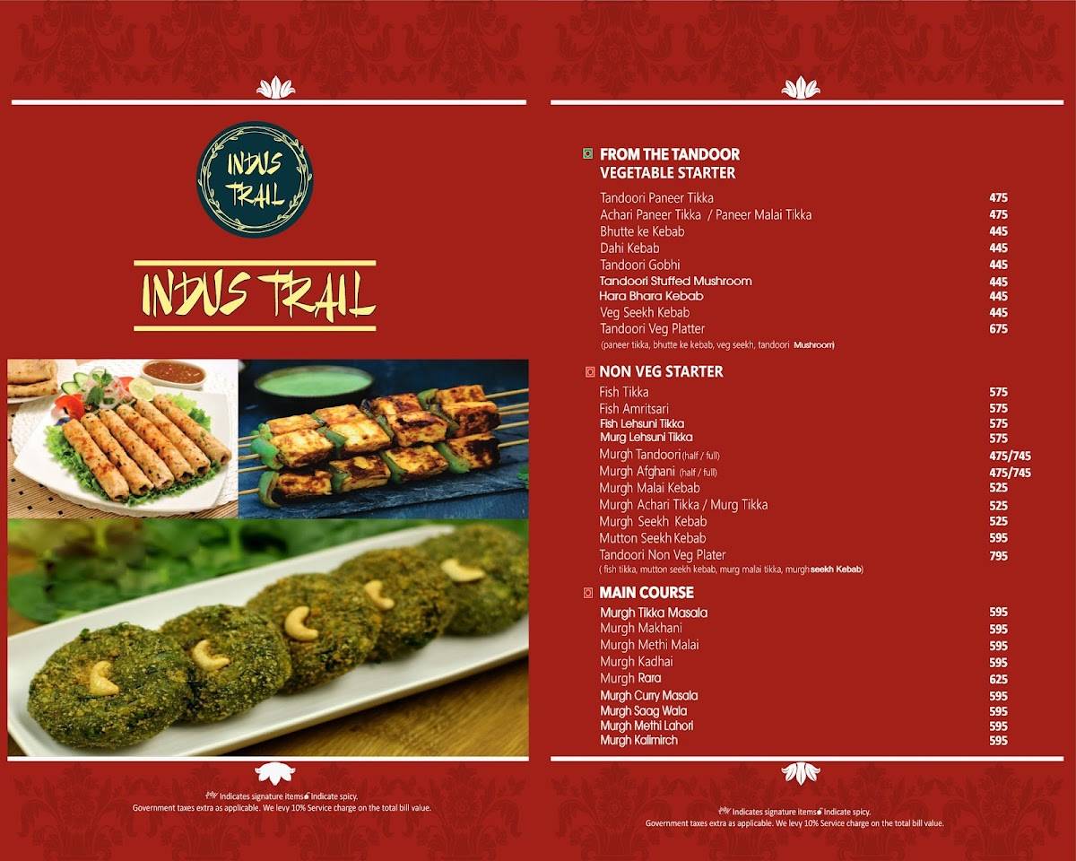 Mandarin Trail menu