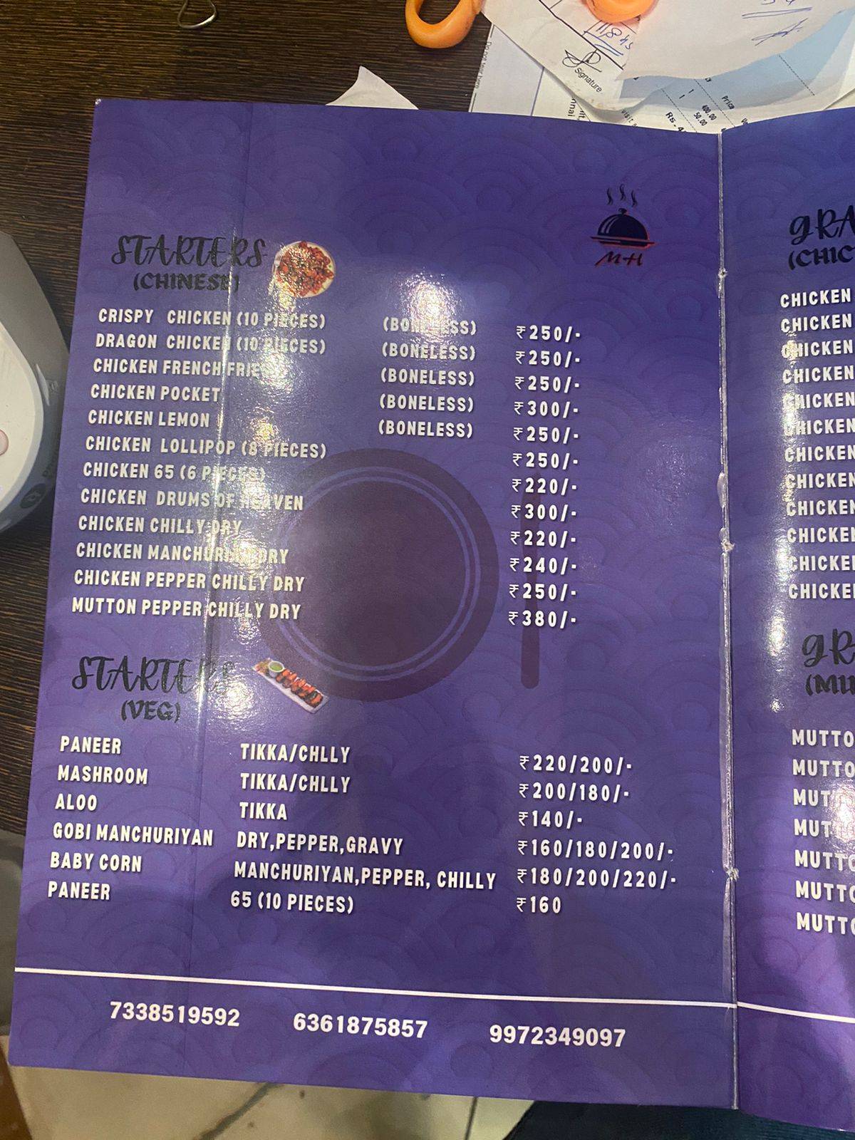 Mandi house menu