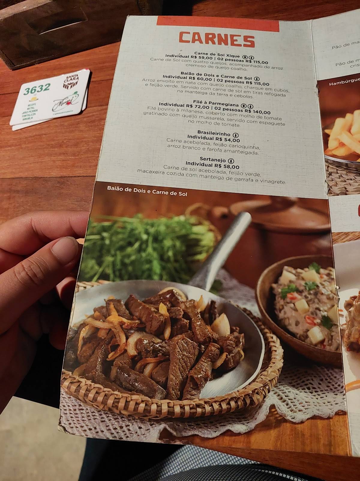 Restaurante Mangai - Recife cardápio