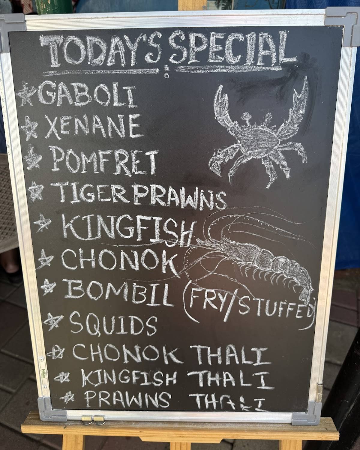 Manisha Sea Food menu