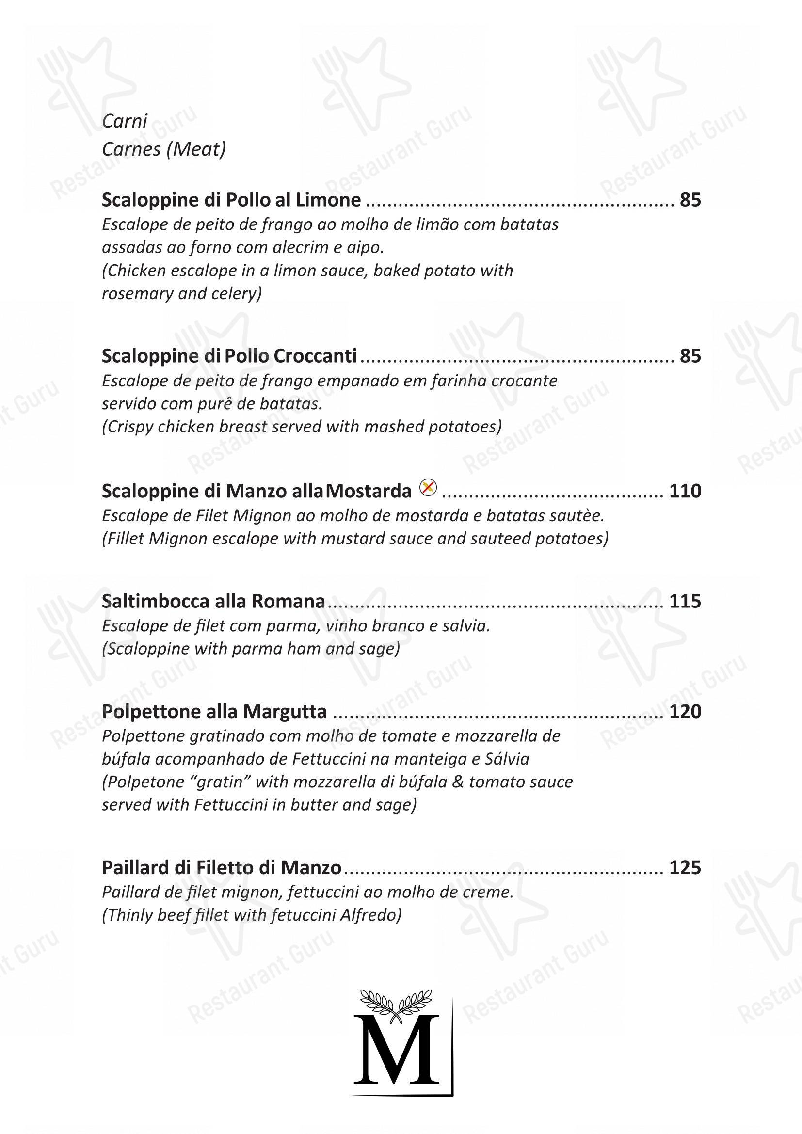 Margutta Ipanema em Rio de Janeiro - Menu