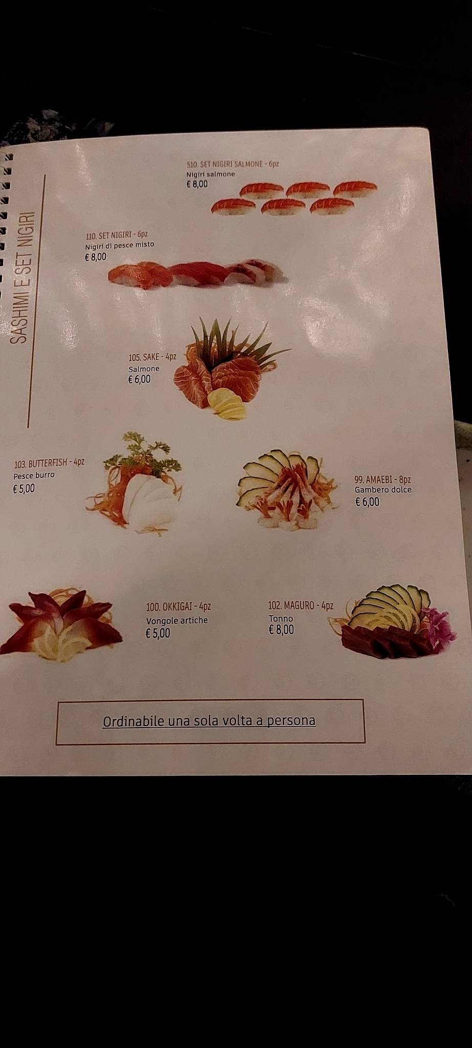 Menu di Marshal Sushi 