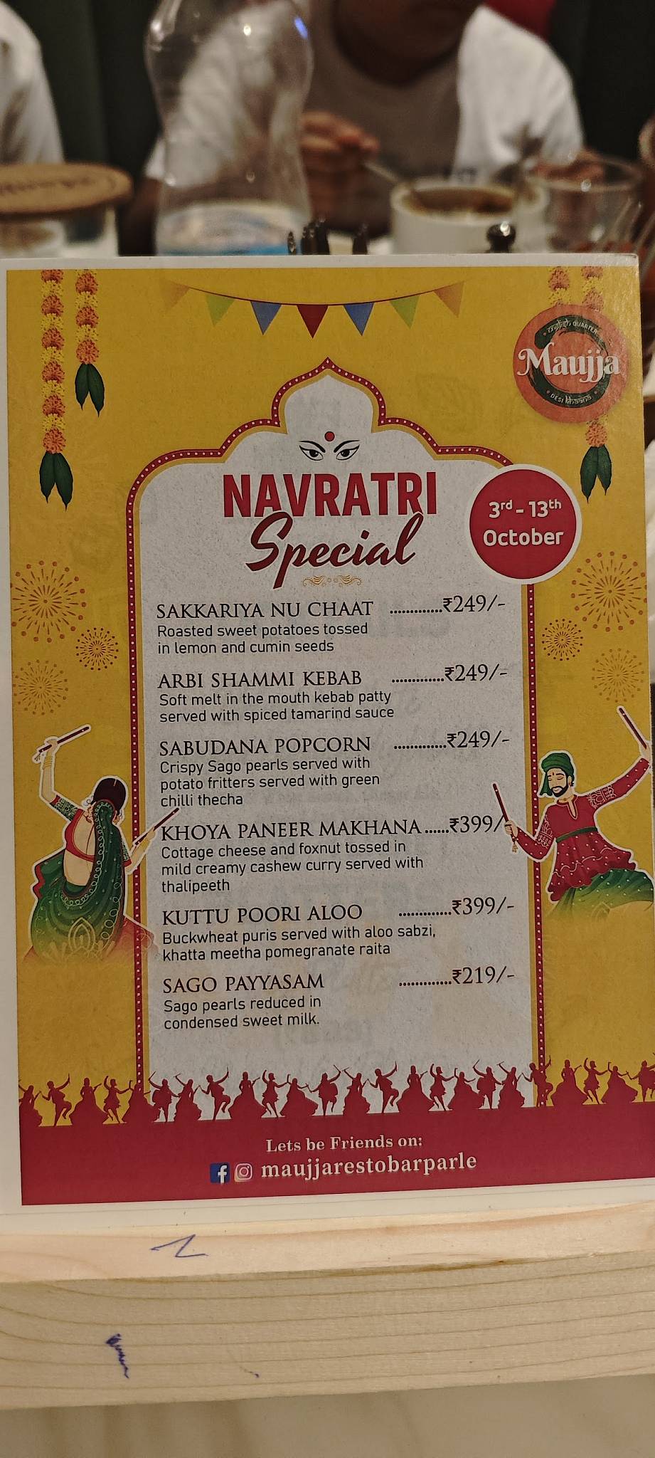 Maujja Restobar Thane menu