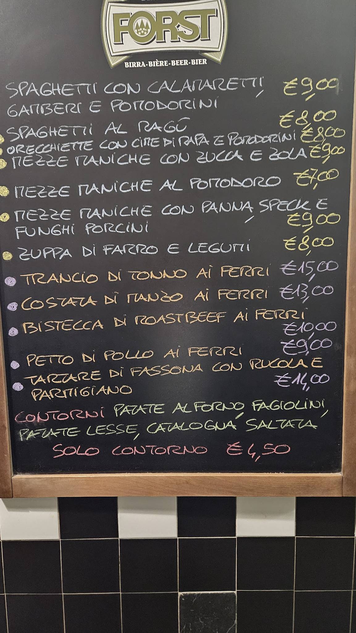 Menu di Maybe Pub 