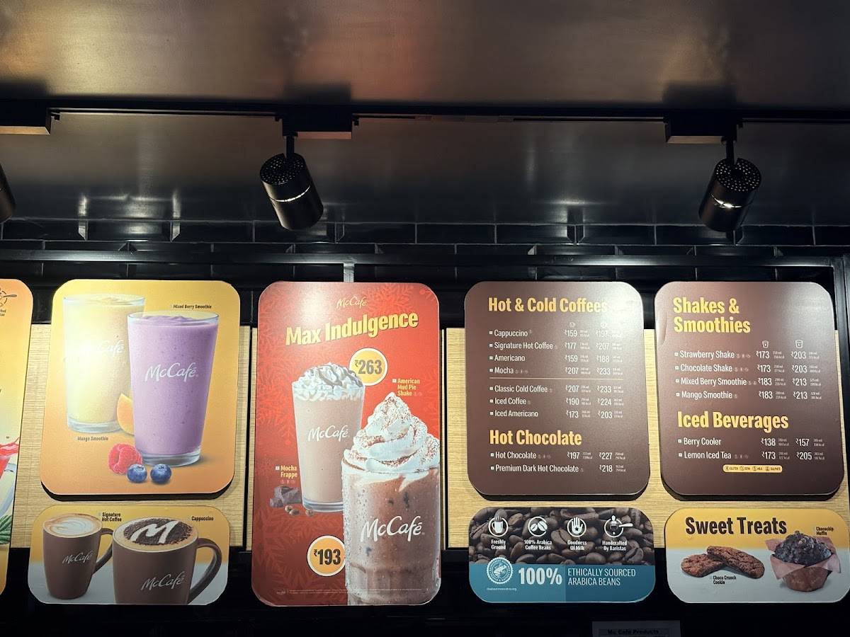 McDonald's menu