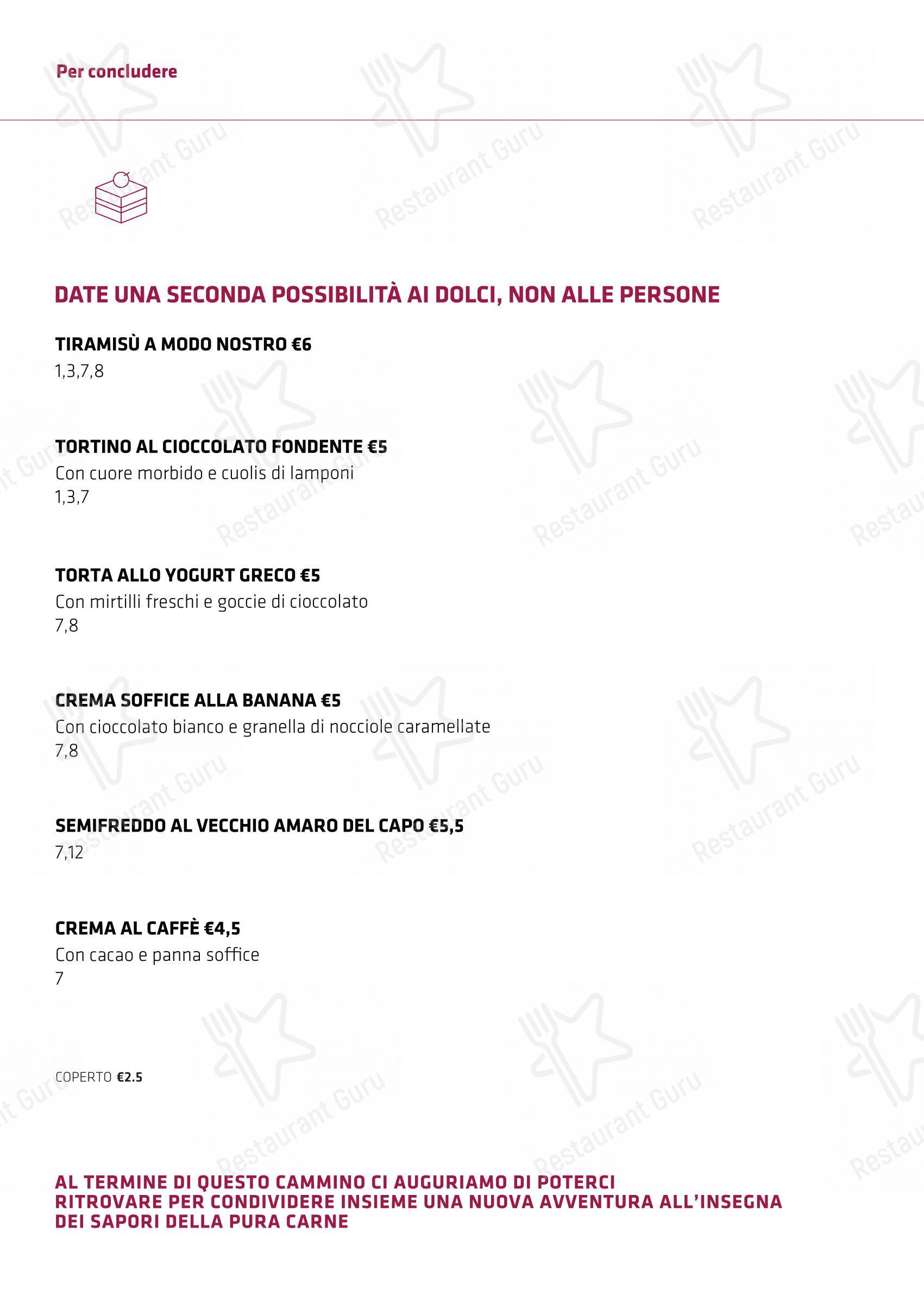 Menu per Meat Eat ristorante