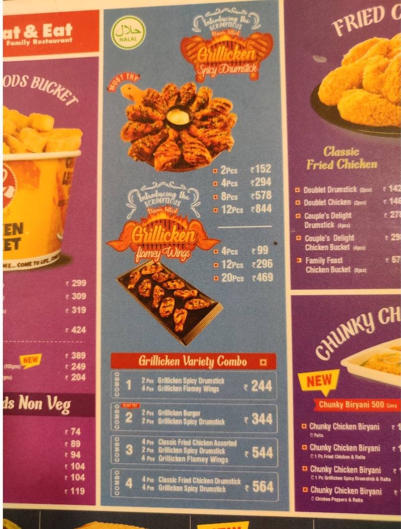 Meat and Eat - Dindigul menu