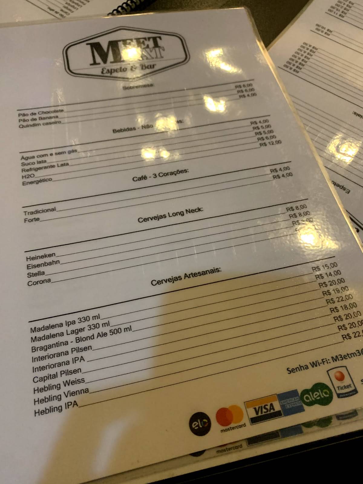 Meet Meat Espeto e Bar cardápio