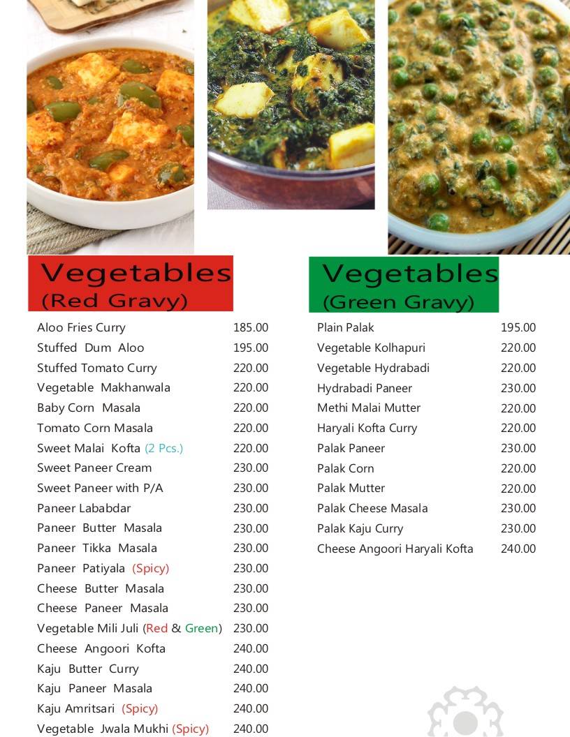 Mehfil Restaurant menu