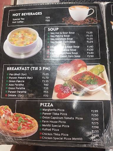 Mehfill Fine Dining menu