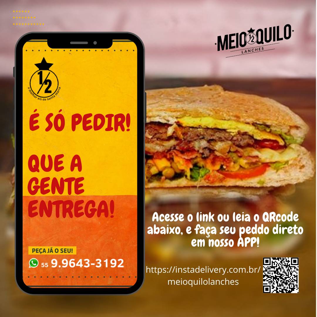Meio Quilo Lanches cardápio