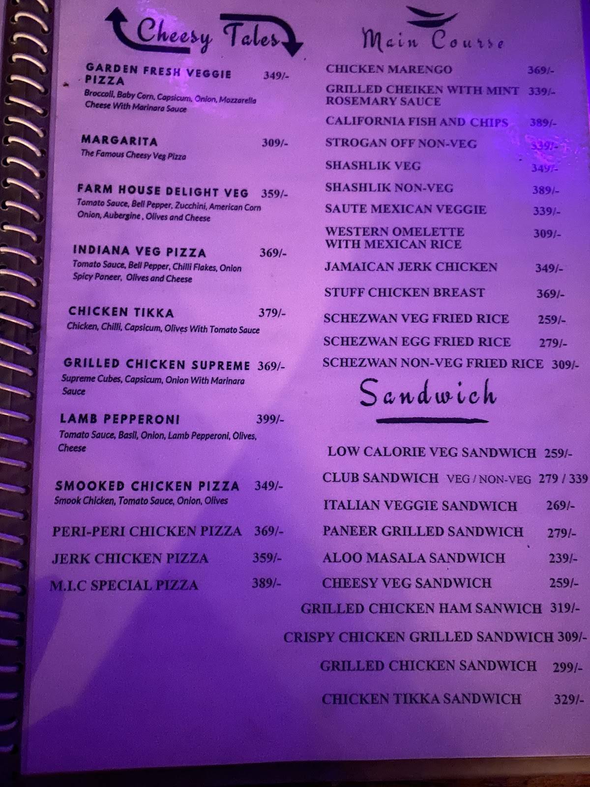 Melt In Cafe, Bangalore menu
