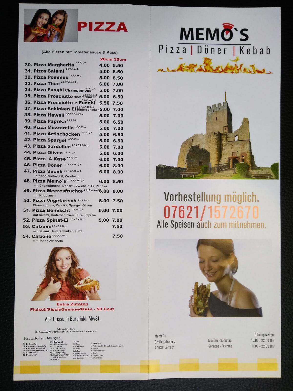 memo's ess bar döner and pizza
