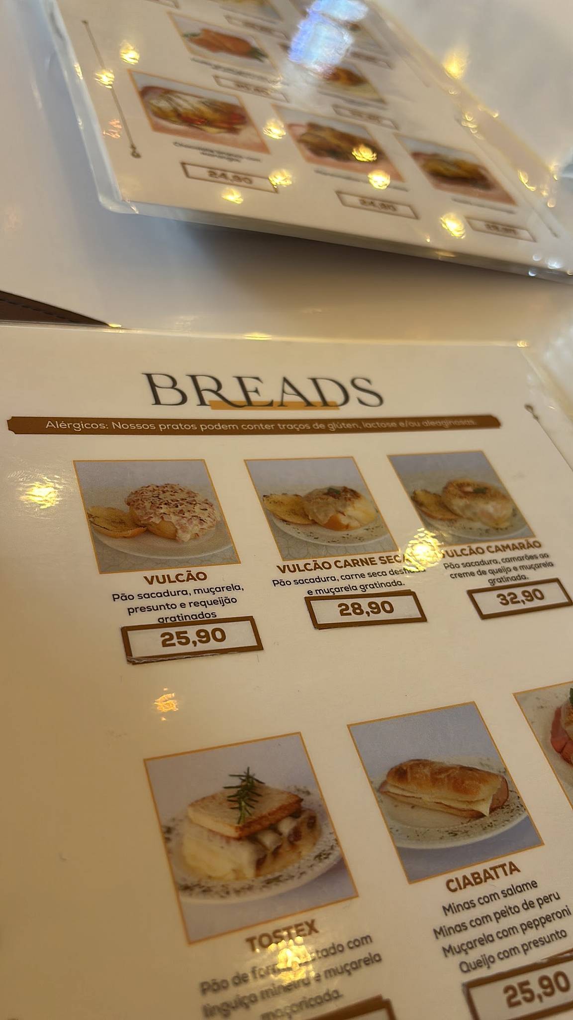 Cafeteria Gabi Fontes cardápio