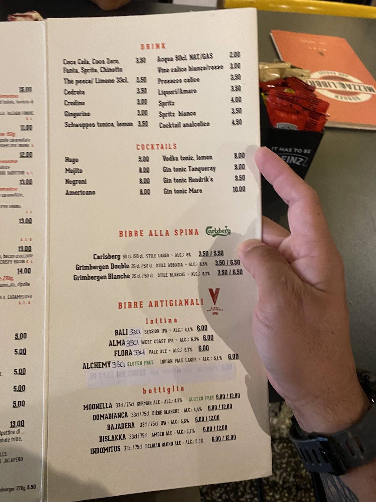 Menu di Mezza Libbra 