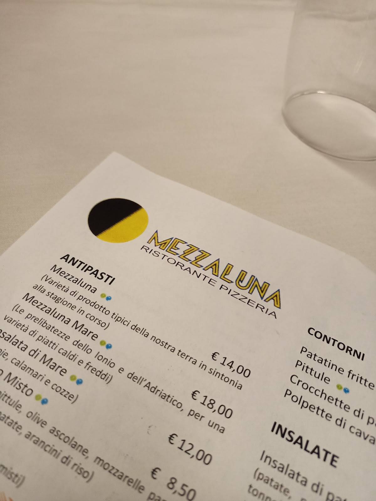 Menu di Mezzaluna 