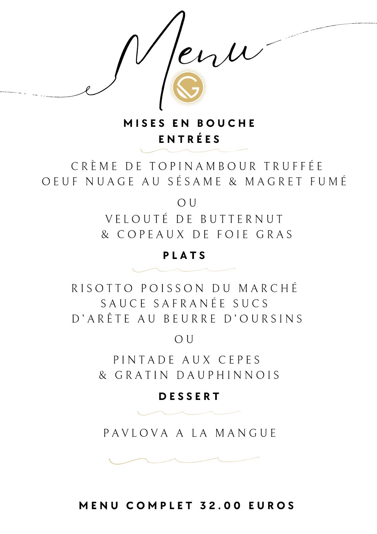 Menu de Mgl Traiteur Restaurant