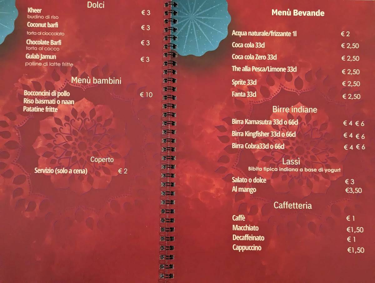 Menu di Haldi Ristorante Indiano 