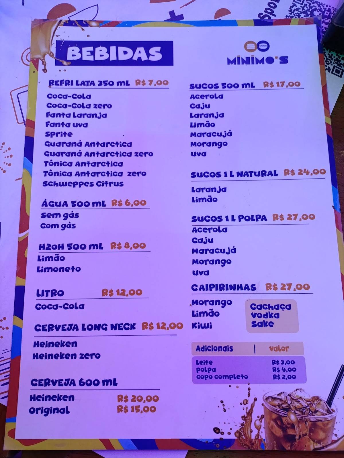 Mínimo's - Rodízio de mini-gostosuras cardápio