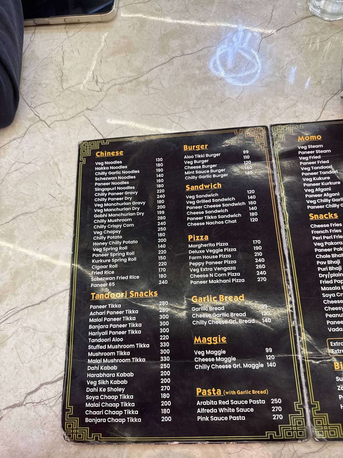 Mitra Food Court menu