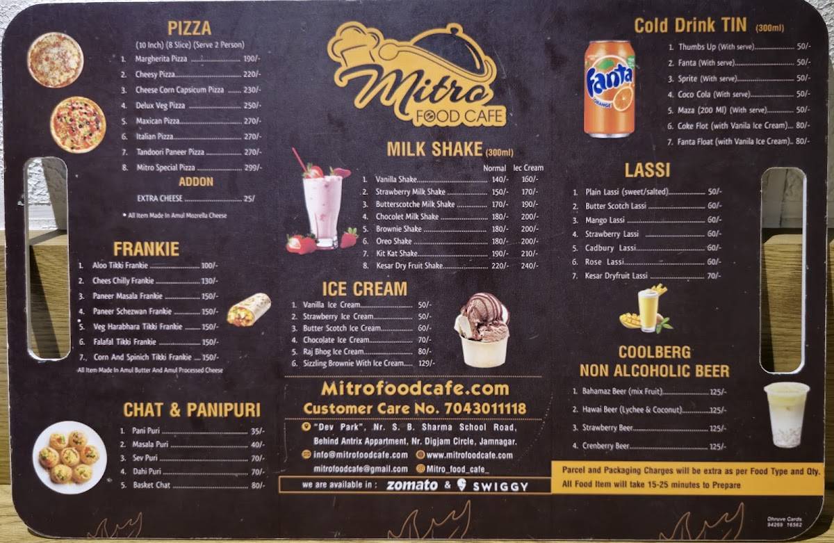 Mitro Food Cafe menu