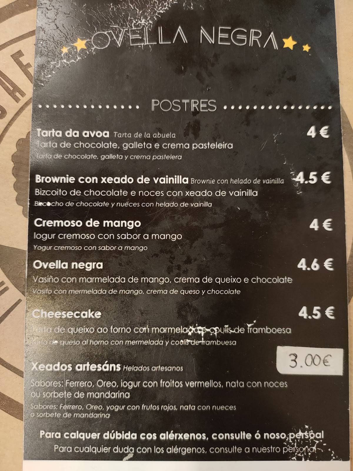 Carta De Bar Ovella Negra Moa a carta-de-bar-ovella-negra-moa-a