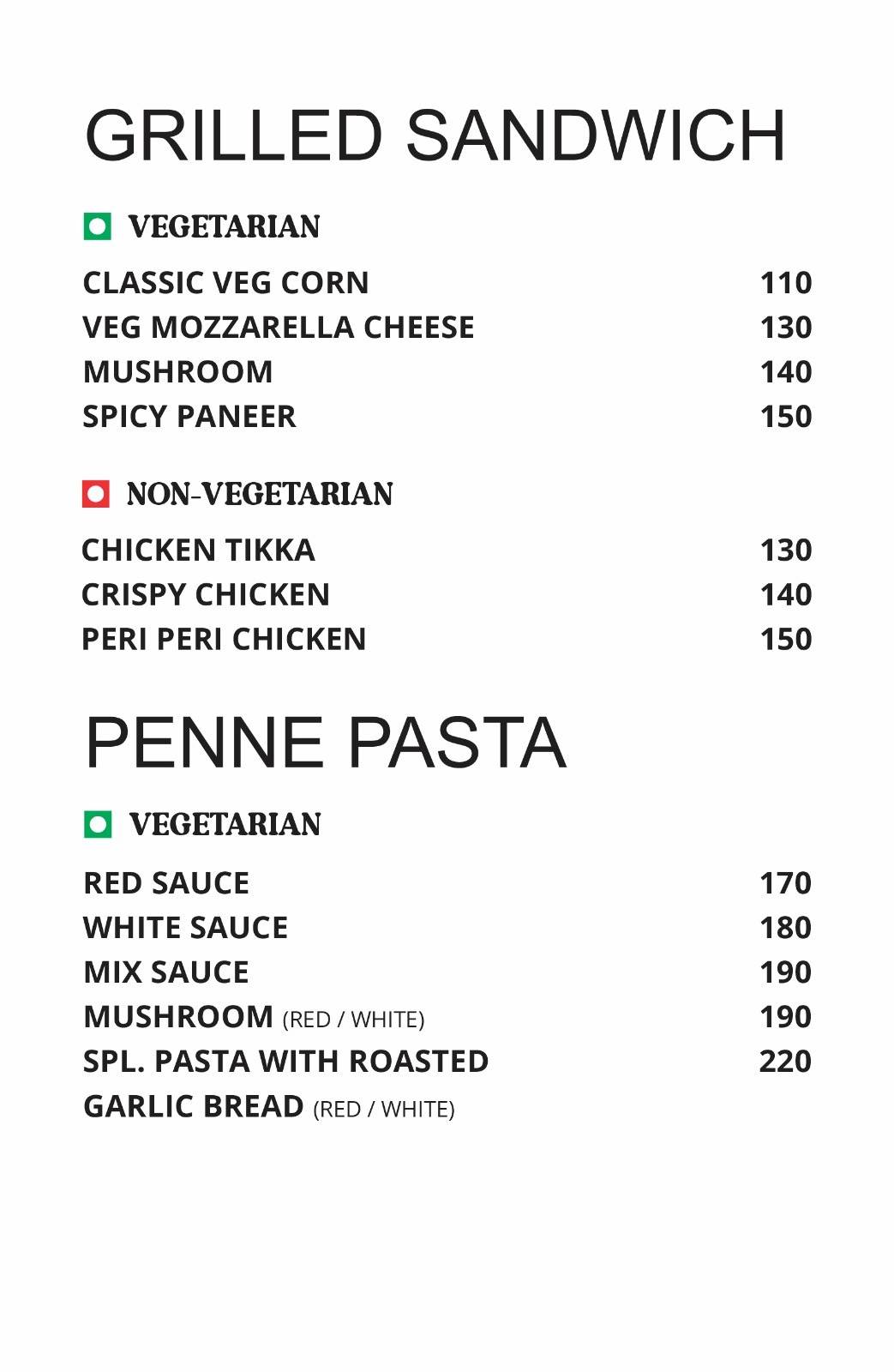 Brampton Cafe & Restro menu