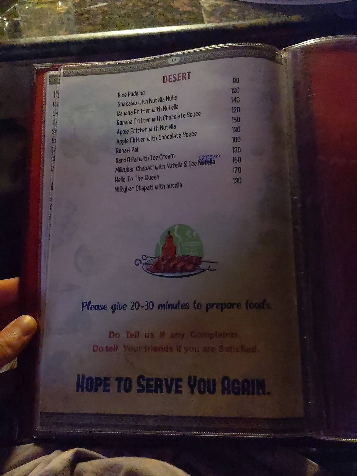 Moksha Cafe menu