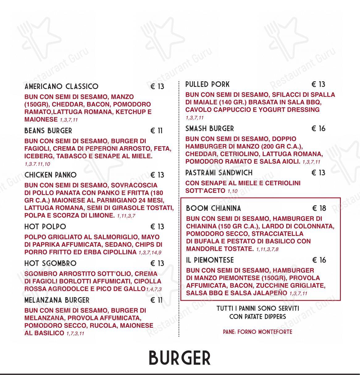 Menu per Mons pub & bar