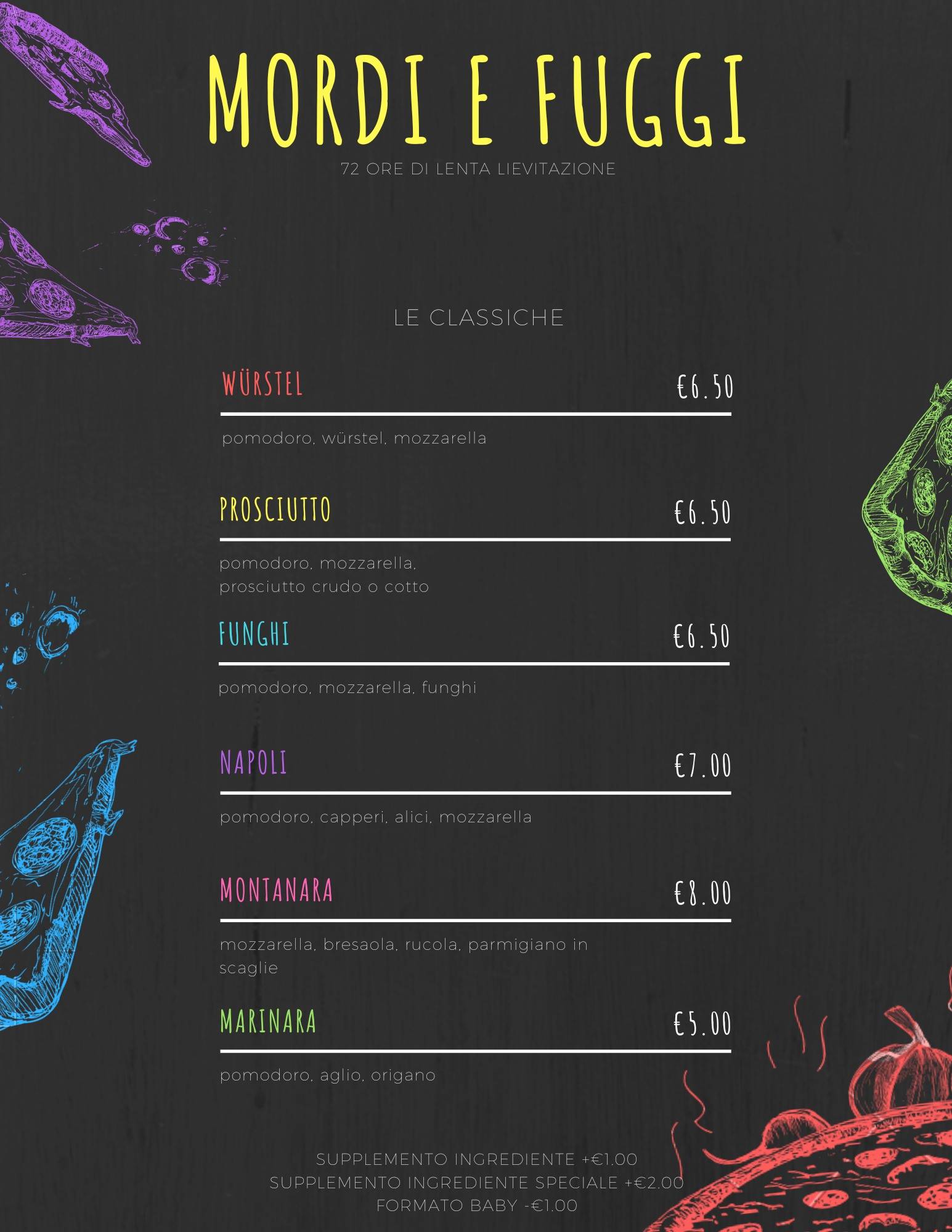 Menu di Mordi e Fuggi 