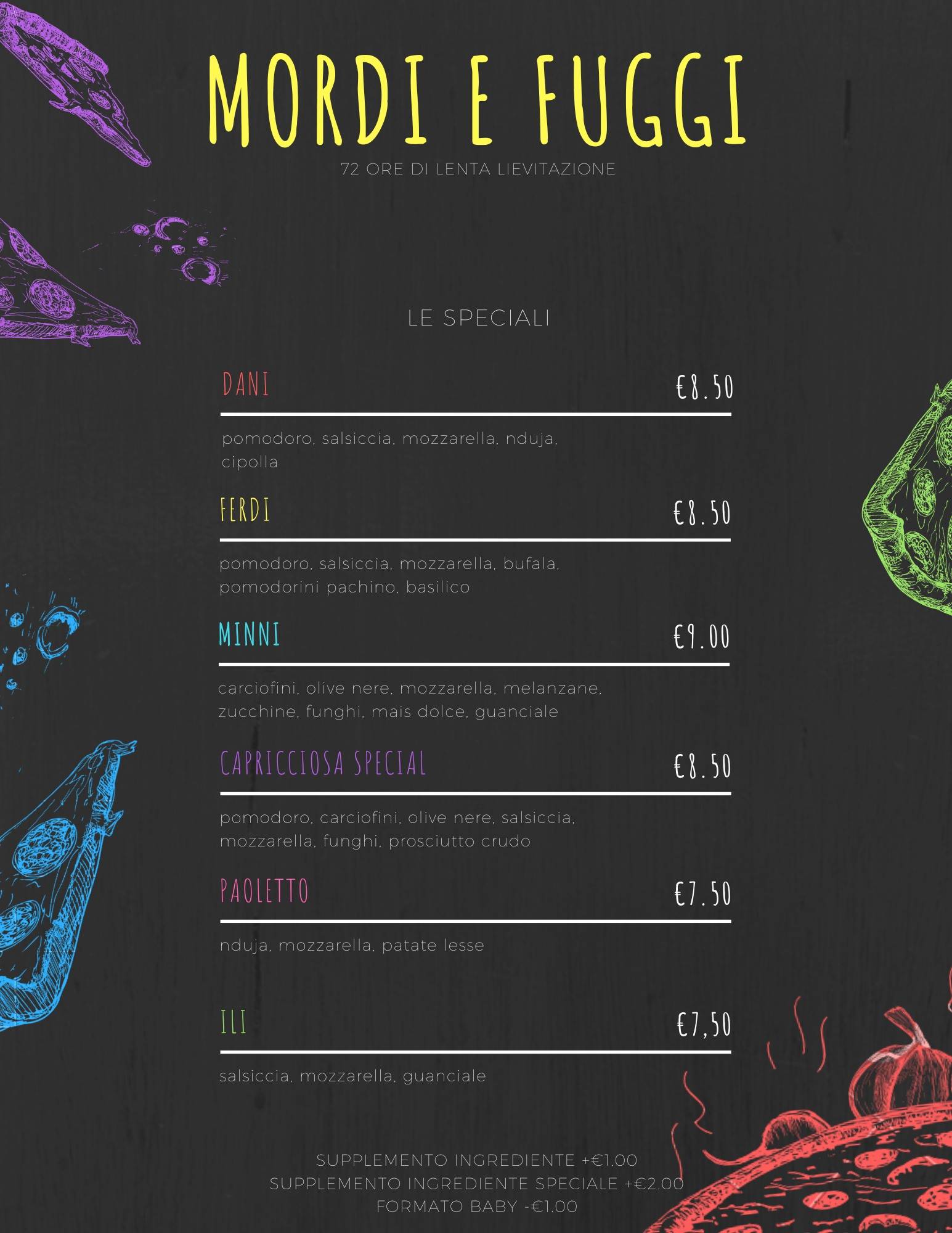 Menu di Mordi e Fuggi 