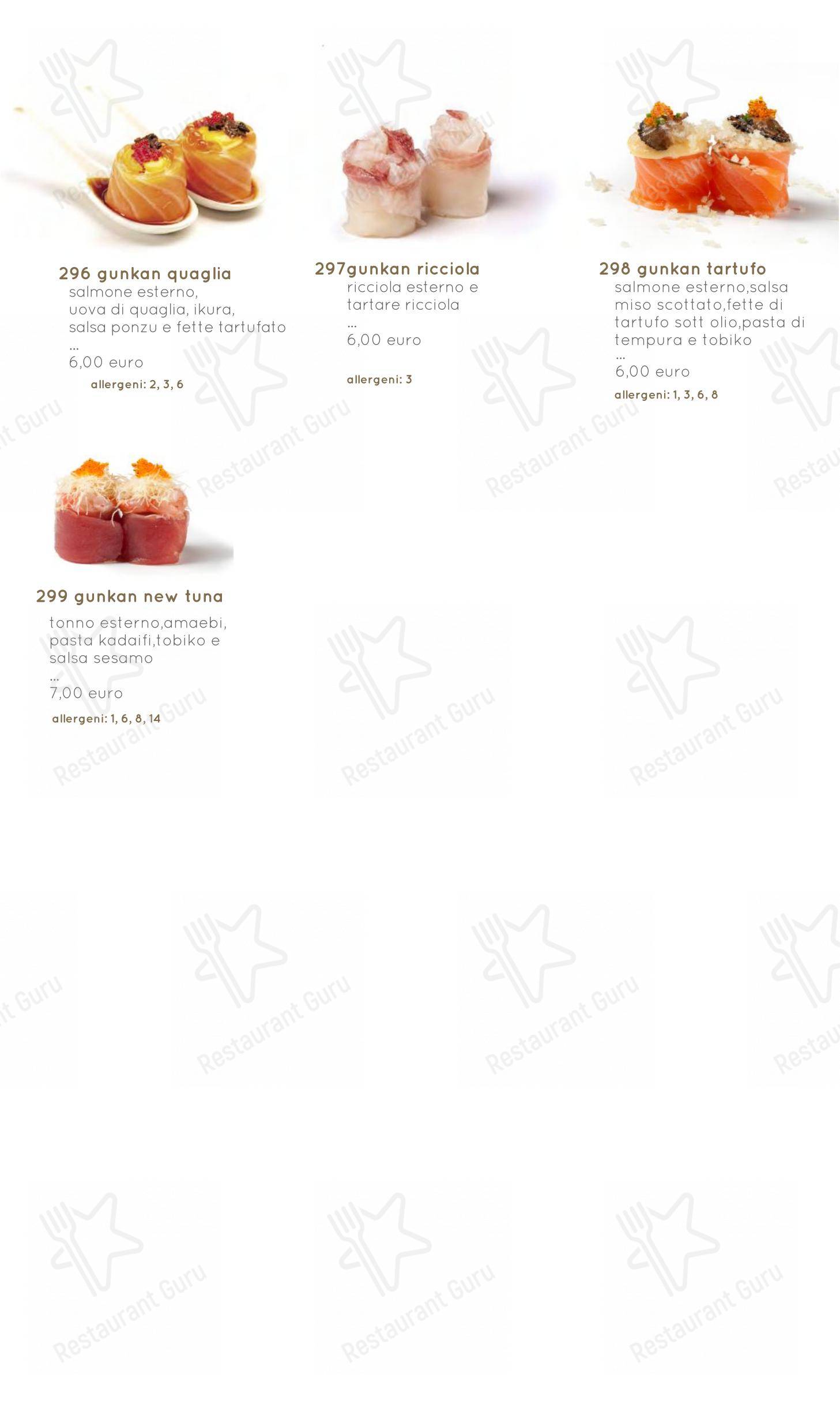 Menu bar per Moyà Asian Fusion Restaurant ristorante