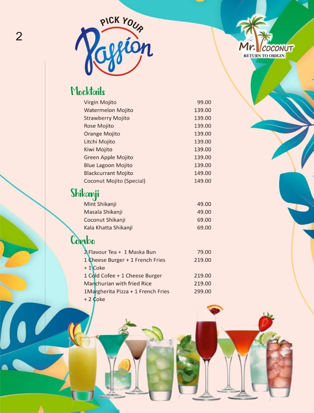 Mr.Coconut Cafe Barbeque And Resturant menu