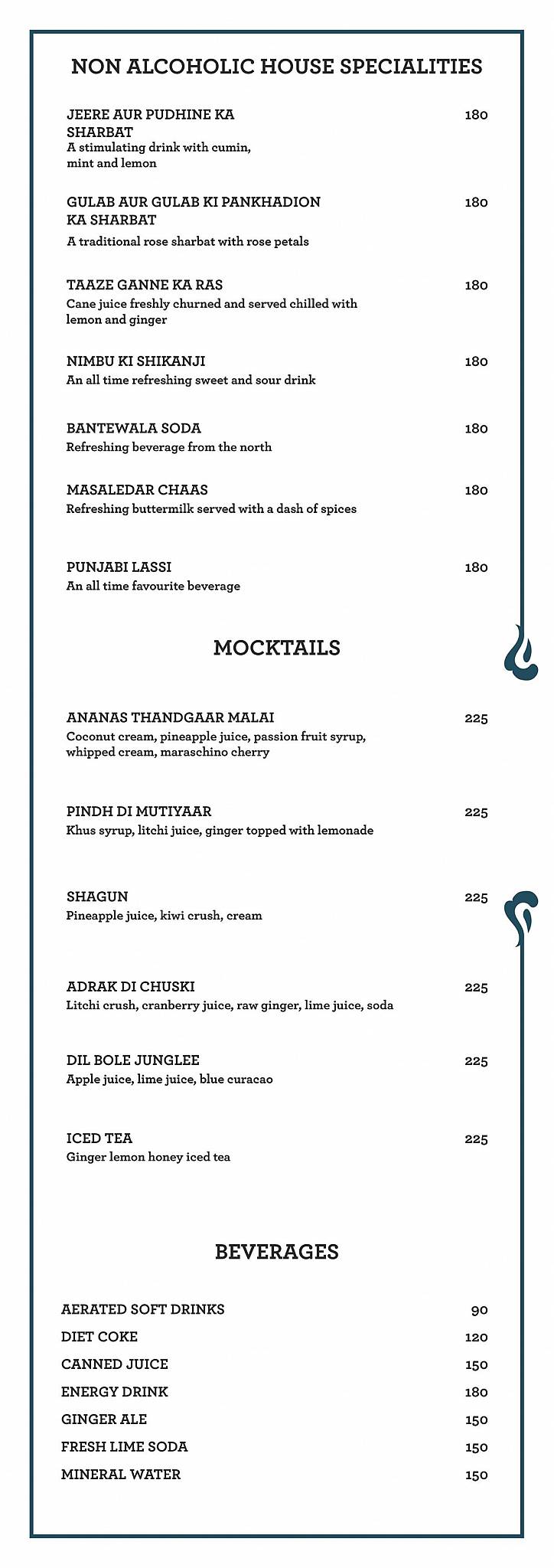 Mulk menu