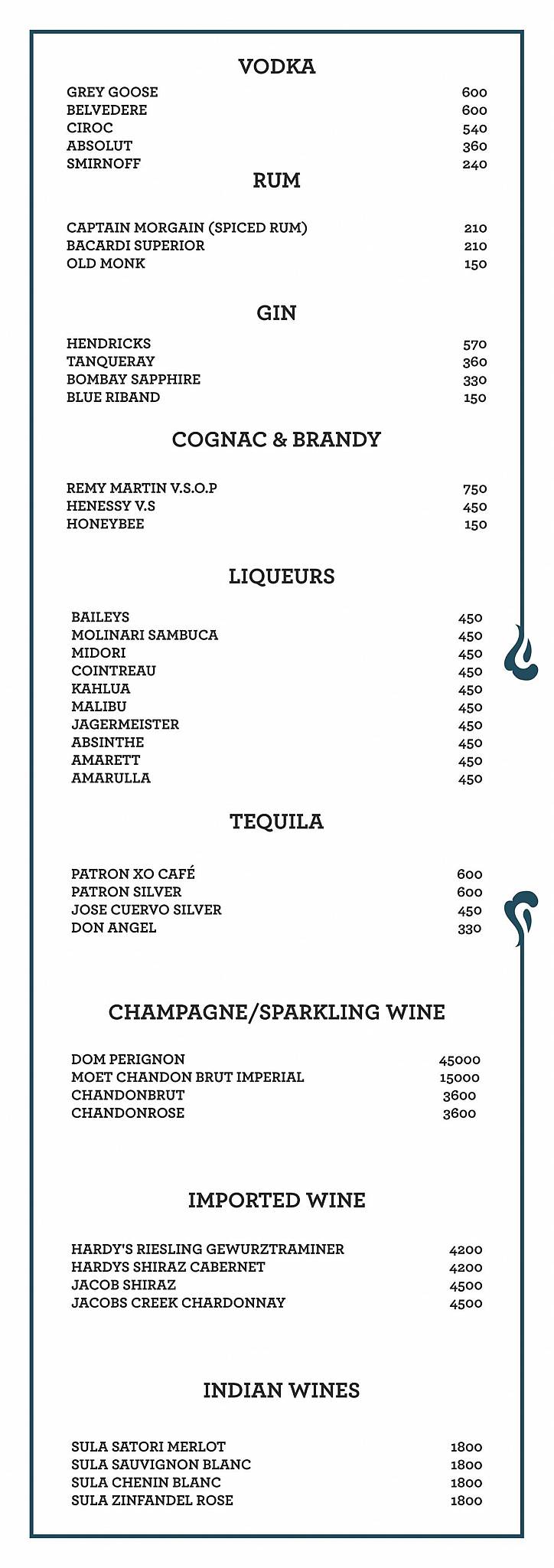 Mulk menu
