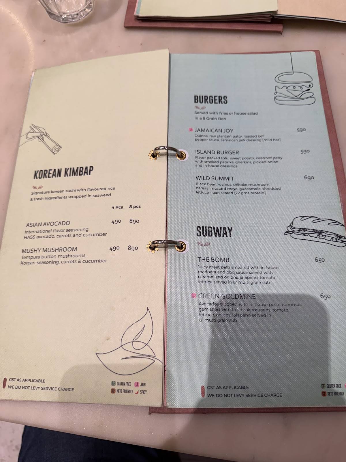 Earth Cafe @ BKC menu