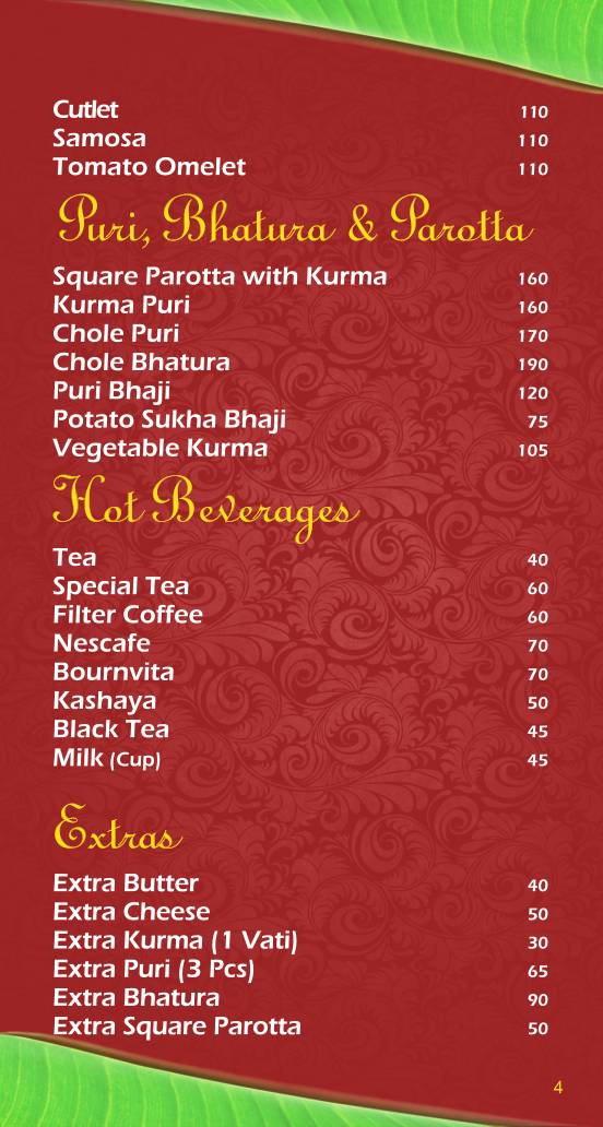 Liberty Veg Restaurant menu