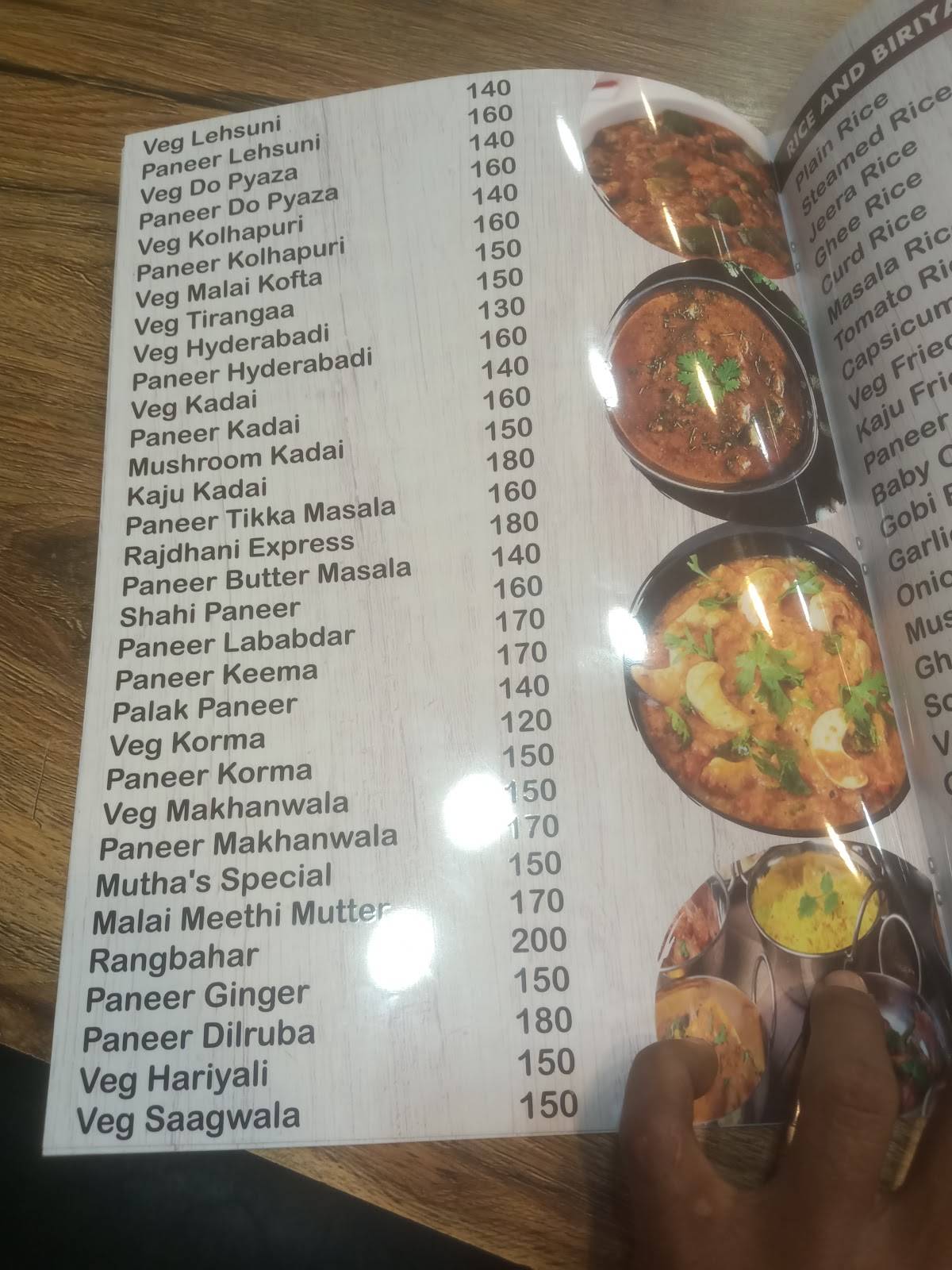 Mutha's kitchen menu