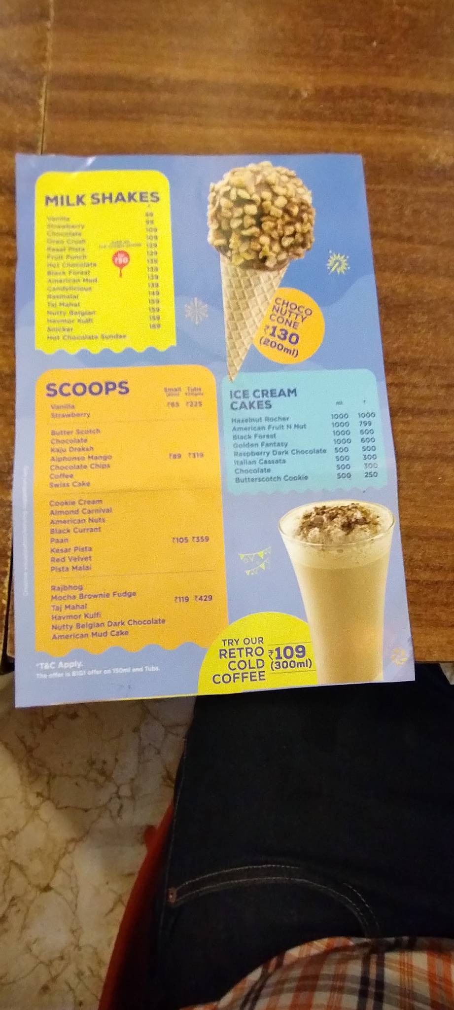 NTL BAKERY AND ICE CREAM menu