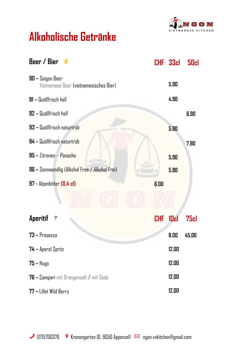 Menu di NGON Vietnamese Kitchen 