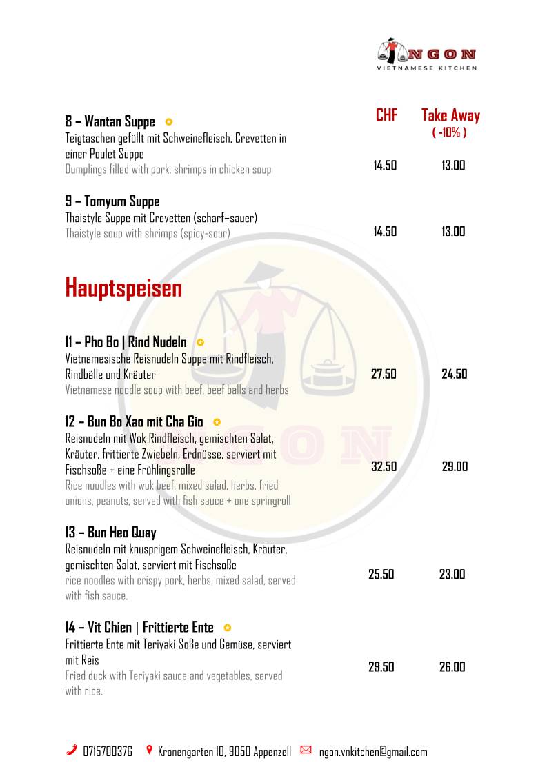 Menu di NGON Vietnamese Kitchen 