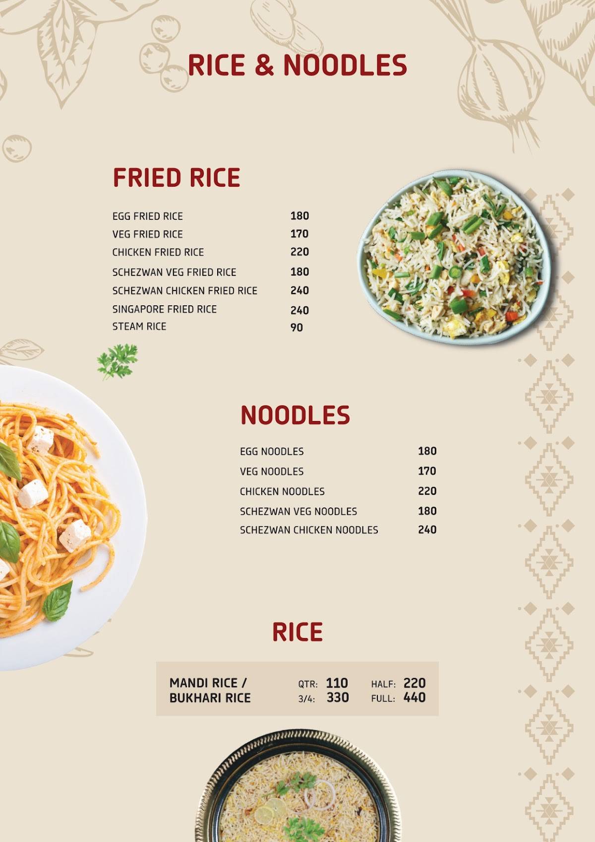 Nahdi Mandi Restaurant menu