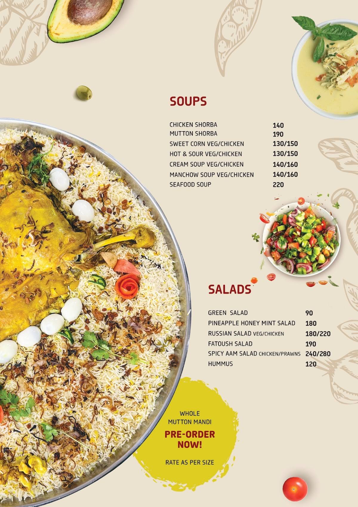 Nahdi Mandi Restaurant menu