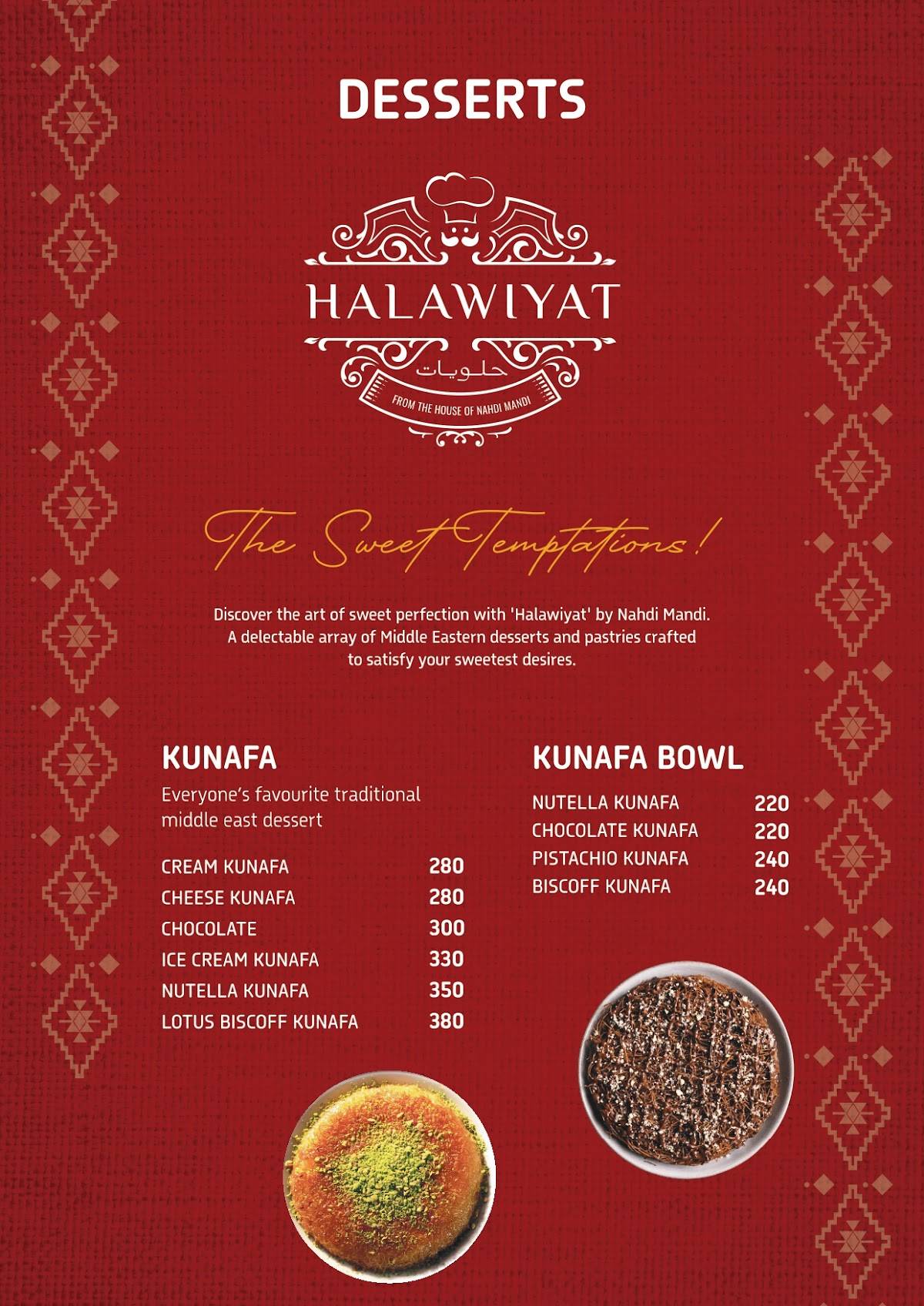 Nahdi Mandi Restaurant menu