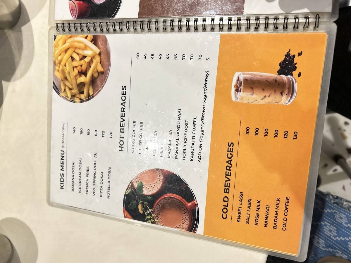 Namma Veedu Vasanta Bhavan menu