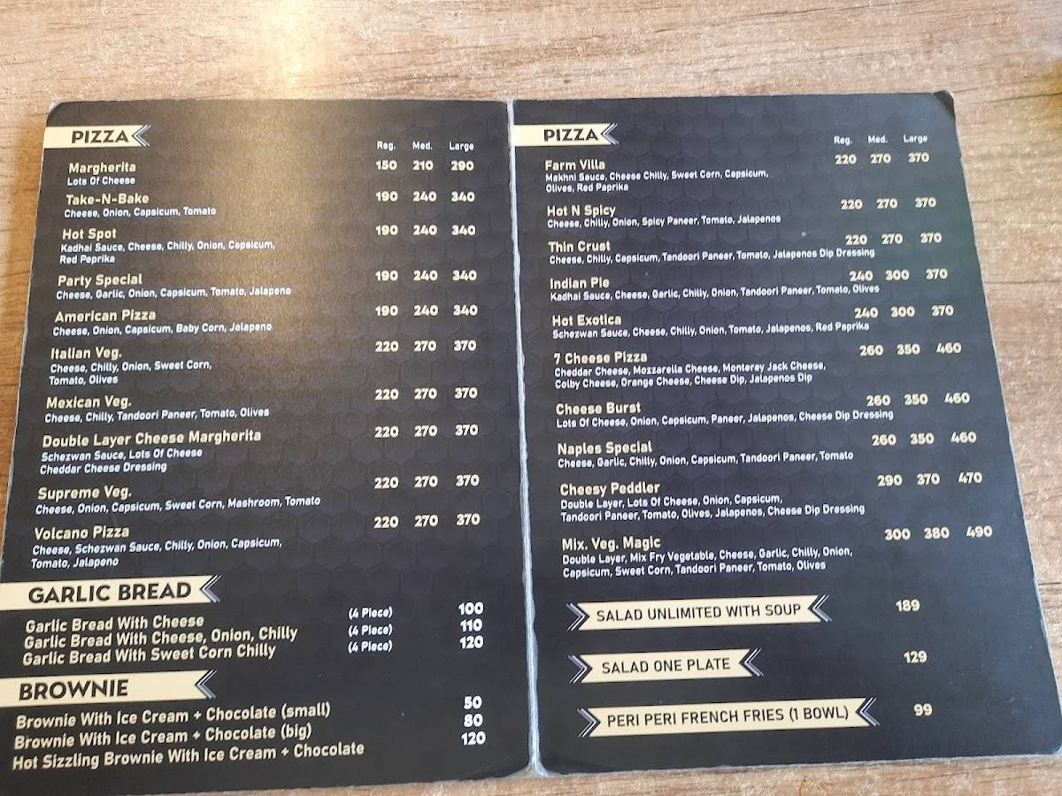 Naples Pizza menu
