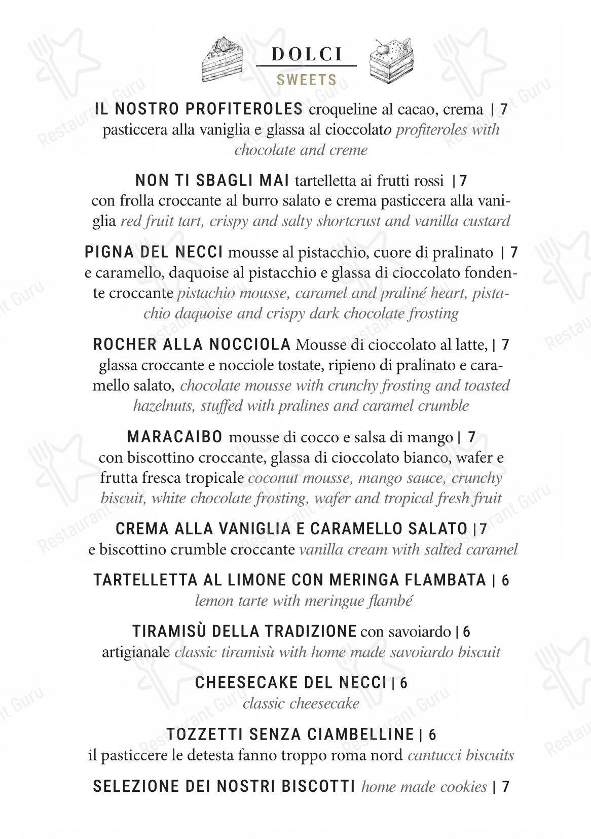 Menu di Necci dal 1924 - Крафт меню