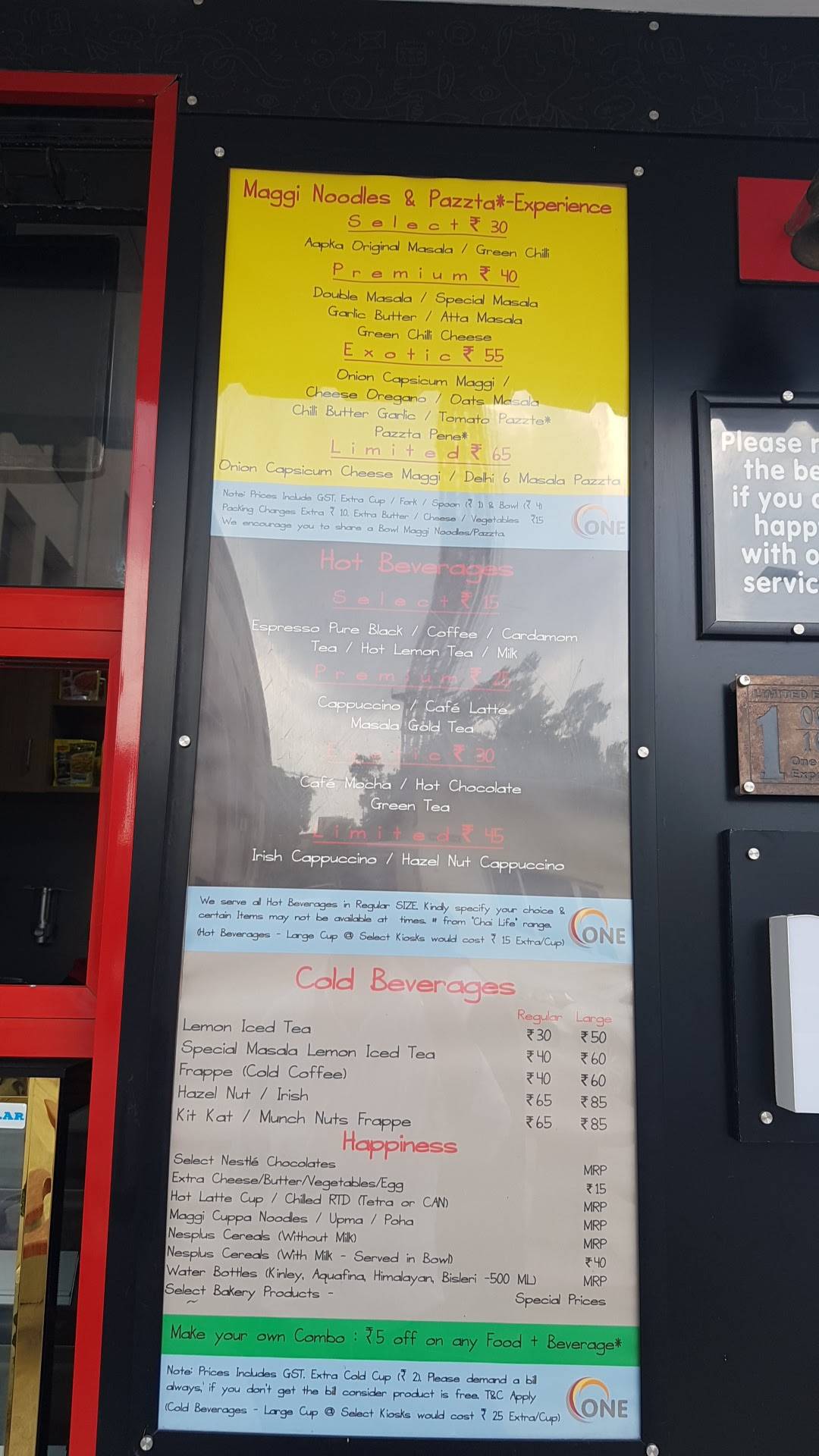 Nescafé menu
