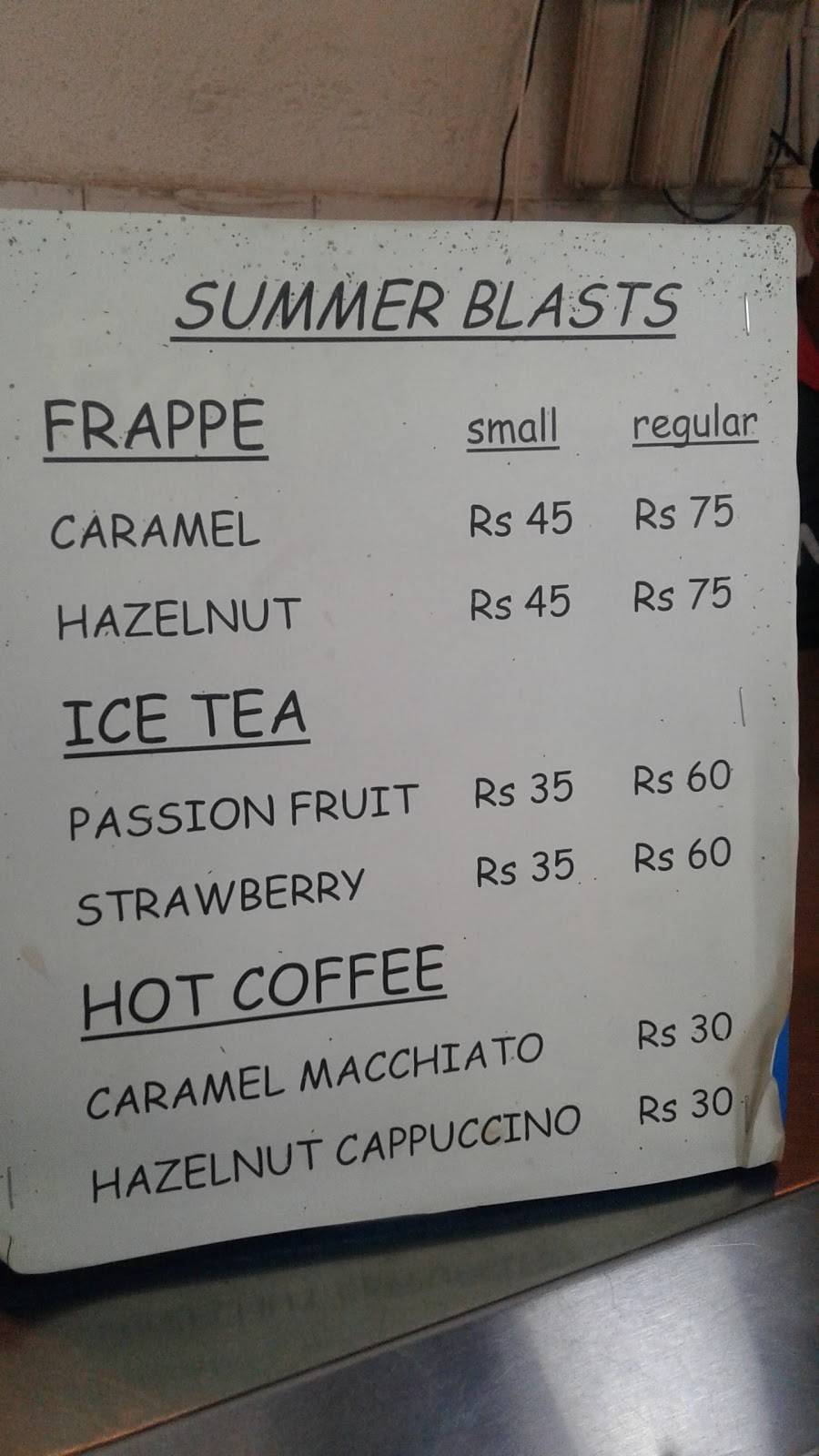 Nescafe menu